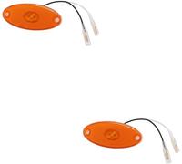 TAKPART 2 PCS Amber Oval LED Side Marker Lamp Light 12V Compatible for Caravan Motorhome SMLR2012