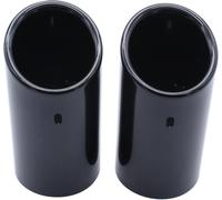 TAKPART 2 Pcs/Set Stainless Steel Exhaust Tail Muffler Tip Pipe 75mm Compatible for Audi A4 B8 Q5（Black）