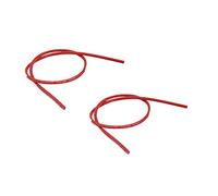 TAKPART 2 PCS Spark Ignition Cable 8mm Silicone Carbon Core 1 Meter ignition coil Lead Wire (Red)