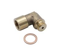TAKPART Oxygen Sensor Extender Spacer 90° Angled Brass M18x1.5 for decat hydrogen brass