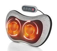 TAKRINK Massage Pillow Shiatsu Back Neck Massager with Heat 8 Deep Tissue Kneading Nodes 3 Speeds 2 Massage Directions Remote Control for Shoulder Back Muscle Relaxation Pain Relief