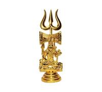 Takshila Gems® Trishul Damru Shiva Standing Yantra for Vehicle Dashboard, Home Temple, Office, Table etc.