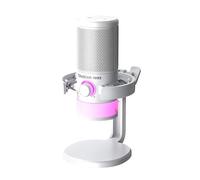Takstar GX3 USB Microphone with On-Board Controls & RGB Lighting - Professional Reverb, 48kHz/16bit Hi-Res Audio, OTG Plug & Play for Streaming, Gaming, Recording on PC, Mac, PS5, PS4 (White)