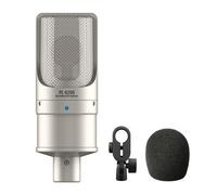 TAKSTAR PC-K200 II XLR Recording Microphone, Cardioid Condenser Mic with Ultra-Low Self-Noise, Balanced Bass/Mid/Treble, Power Indicator, Mic Clamp, Windscreen, for Live Broadcast, Karaoke, Recording
