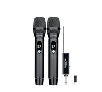 TAKSTAR Wireless Handheld Microphones, Less Latency Karaoke Microphone, UHF Dual Handheld Wireless Mic, Plug and Play, Microphone System Set for Speaker, Singing, Wedding, DJ, Party, Speech (TS-K302)