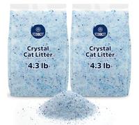 taktick Crystal Cat Litter, 2 Bags of 4.3LB Each, Total of 8.6LB, Perfect for ScoopFree Cat Litter Boxes