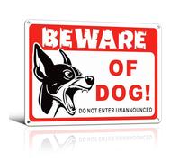 TAKULA 25 * 18CM Beware of the Dogs Sign,Crazy Dogs Live Here Sign,Dangerous Dog Sign,Do Not Enter Dog Sign,Suitable for Outdoor Gates and Fence Gates