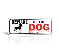TAKULA 25 * 9CM Beware of the Dog Signs,Dog Wall Sticker,Caution Dogs Running Free Sign,Dog Lives Here Sign,Suitable for Outdoor Gates and Fence Gates