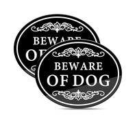 TAKULA Beware of the Dog Sign,15 * 12CM Dog Bites Sign Dog Warning Stickers Caution Dogs Running Free Signs,Ideal for Gates, Fences, Walls and Other Areas|2 Pieces