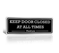 TAKULA Please Close Gate Sign-Keep Gate Closed,25 * 9CM Do Not Enter Door Sign,Brushed Aluminium Warning Signs,Waterproof and Rustproof,Suitable for Walls or Outdoor Gates|1 Piece