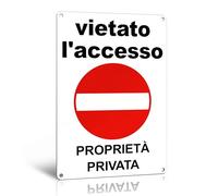 TAKULA Private Property Access Sign - No Access Sign, 30 x 20 cm Private Property Sign, Reflective Aluminium Warning Sign