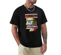 Takumi Fujiwara Tofu Shop Delivery Ae86 Initial D Mens T-Shirt Black Size L
