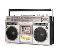 TAKUNE Portable Cassette Boombox, With AM/FM Radio, Classic 80s Style Retro Boombox CD Tape Player,Support SD/USB Input, For Family Gathering Travel