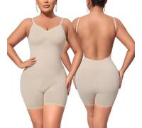 Takusun Backless Bodysuit for Women Tummy Control Low Back Shapewear Open Back Body Shaper for Dresses Seamless Sexy, Nude, X-Large