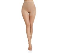 Takusun Shapewear Leggings For Women High waisted Footless Pantyhose Capri Tummy Control Body Shaper, Nude, Large