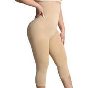Takusun Shapewear Leggings for Women Tummy Control High Waisted Capri Body Shaper Butt Lift Thigh Slimmer, Nude, S