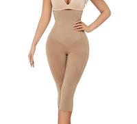 Takusun Shapewear Leggings for Women Tummy Control High Waisted Seamless Body Shaper Butt Lift Thigh Slimmer, Almond, Medium