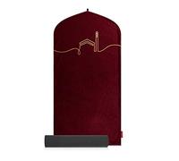TAKVA EasiClean™ Indoor Prayer Mat - Kaaba Collection (COMFITPLUS, Kaaba Maroon) - Washable, Customizable Padded Prayer Mat, Soft Velvet & Anti-Slip Base, Ideal Islamic Gift