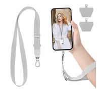 takyu Cell Phone Lanyard Strap Adjustable Neckstrap Universal Compatible with iPhone 8,7 6S iPhone 6S Plus, Google Pixel LG HTC Huawei P10 4.7-5.5 inch Smartphone (Grey)