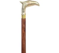 TAL The Antique's Lab Eagle Head Walking Stick - Rare Wooden Cane for Men and Women - 3 Fold Walking Stick with Metal Brass Handle