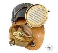 TAL The Antique's Lab Engraved Compass Gift for Men - Trust in The Lord Proverbs 3:5-6 Inscription - First Communion, Graduation, Confirmation, Baptism, Religious Gift