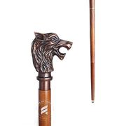 TAL The Antique's Lab Gothic Wolf Walking Stick - Nebula Antique Cane for Men & Women, Vintage Winter Walking Stick with Wolf Handle, Stylish Walking Cane for Mobility & Collectible Decor 36''