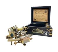 TAL The Antique's Lab J. Scott 1753 London Brass Ship History Sextant with Hardwood Box. Vintage Solid Antique Brass Nautical Functional Maritime Sextant | Nautical Navy Decor Gift Item
