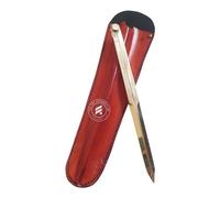 TAL THE ANTIQUE'S LAB Vintage Navigation Straight Pattern Artist Divider - 8" Solid Brass Drawing Tool with Heavy Duty Point, Leather Case - Professional Art Projector Tool