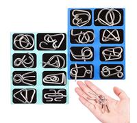 Tal Wire Puzzle - Metal Jigsaw Puzzle | 16 Piece Brain Teaser Set | Unlock the Challenges of Chinese Interlocking Rings for Kids and Adults and Fun Educational Activities for Party Classrooms