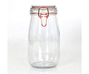 Tala 1.5L Glass Copper Clip Top Storage Jars Spices Pasta
