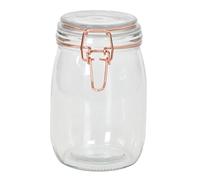Tala 1Litre Glass Copper Clip Top Storage Jars Spices Pasta