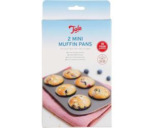 Tala 2 Mini Muffin Tin Non-Stick Baking Tray - Even Heat Muffin Trays for Mini