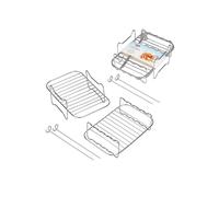 Tala 2 Tier Stainless Steel Racks with 4 Skewers Silver