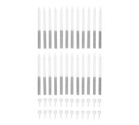 Tala 24 Silver Glitter Candles, Includes 24 Holders, Perfect for Parties and Events