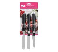 Tala Lighting Icing Spatulas – Stainless Steel with Black Plastic Handles – Set of 3