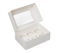 Tala 6 Hold Cupcake Box, Perfect for Storage, Transporting, and Displaying Cupcakes, Muffins and Other Individual Bakes, White