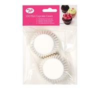 Tala 9cm Diameter Plain White Mini Cupcake Cases, Ideal for Smaller Shallow Cupcakes and Fairy Cakes, Perfect for Birthdays and Celebrations