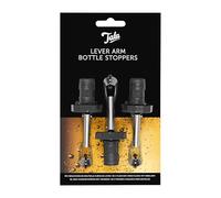 Tala Barware Lever Arm 3 Bottle Stoppers, Set of 3 Expanding Plug style Stoppers which create a leak proof vacuum seal, keeping drinks fresher for longer, Black