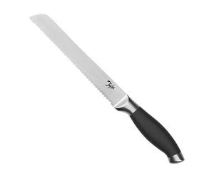 Tala Bread Knife with soft grip handle, 20cm, Serrated and Tapered Manganese Steel Infused Blade, Perfect for Slicing Bread and Buns