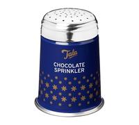 Tala Chocolate Duster - Stainless Steel Lid for Even Cocoa Powder Distribution, Perfect for Hot Chocolate & Yule Logs, Professional Finish, Blue