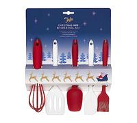 Tala Christmas Mini Kitchen Tool Set, Perfect for Festive Family Baking, Includes Essential Collection of Silicone Tools, Dishwasher Safe