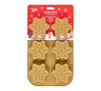 Tala Christmas Silicone 6 Snowflakes Mould, Flexible Non-Stick Mould for Baking, Chocolate, Edible Decorations, and Soap Making, Perfect for Making Festive Desserts and Decorations
