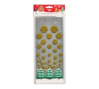 Tala Christmas Tree Snow Scene Treat Bags, Festive Bags with Christmas Tree and Snowy Design, for Gifting Homemade Treats, Cookies, and Confectionery