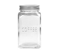 Tala Coffee Glass Jar With Screw Top Lid - 1250Ml Capacity, Clear