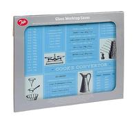 Tala Conversion Design Toughened Glass Chopping Board and Work Top Saver While preparing Foods, Measures,Blue, 30cm x 40cm