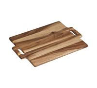 Tala Double Handled Square Board, Natural Acacia Wood Serving and Chopping Board with Handles, Perfect for Food Preparation, Presentation and Serving, Ideal for Charcuterie Display 41.5x30.5x1.5cm