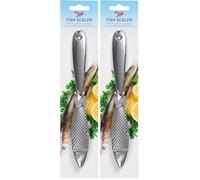Tala Fish Scaler, Multifunction Fish Scale Remover for cleaning and Preparing Fish for Cooking, Strong Durable Metal Kitchen Gadget for Easy Scaling of Fish for Cooking (Pack of 2)