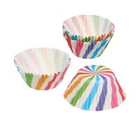 Tala FSC® Paper Cupcake Cases, Pack of 32 Eco-Friendly Baking Cases,Rainbow Swirl Design, Standard Size Cupcake Liners