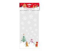 Tala Gingerbread Snow Scene Treat Bags, Festive Christmas Treat Bags with Gingerbread House and Snowy Design, for Sweets, Cookies, and Gift Giving