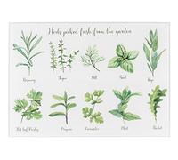 Tala Herbs Design Toughened Glass Work Top Saver, Non-Slip, Multi-Functional, Measuring 30cm x 40cm